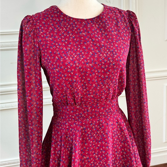 Elegant Pink Floral Women's Dress - Picture 3 of 4